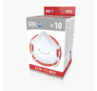 ZAŠČITNA RESPIRATOR MASKA OXYLINE X 210 FFP2 BREZ VENTILA ZAV=10KOS
