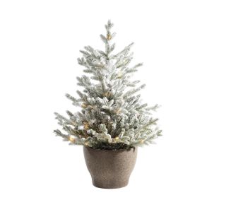 ZASNEŽENA NOVOLETNA JELKA NORWAY IZ UMETNE MASE Z LED LUČKAMI, VIŠINE 90 CM