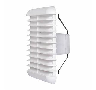 ZRAČNIK BREZ REGULACIJE VAFRA PVC FASADNI 190X190 KVADRATNI Z VZMETJO