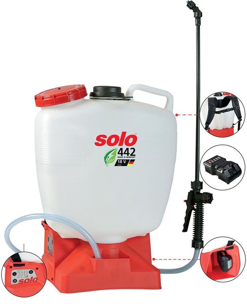Solo AKUMULATOR. ŠKROPILNICA 442 /18V/2.0AH/ 1-4BAR,16L