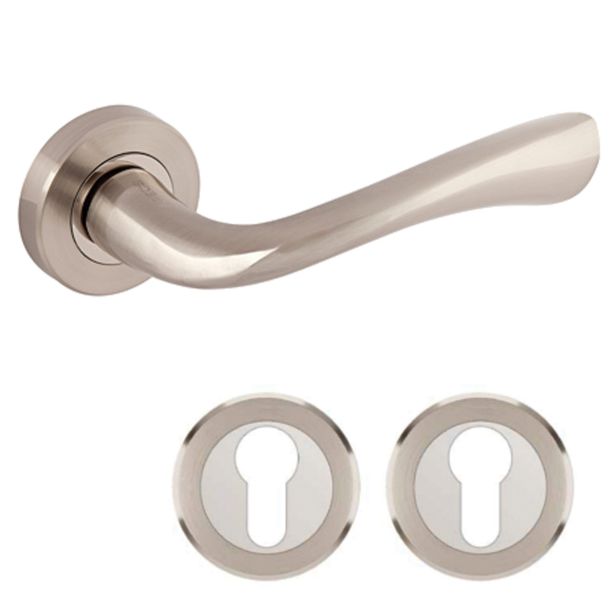 ALU KLJUKA ZA VRATA APECS 0424 NI/SAT CILINDER