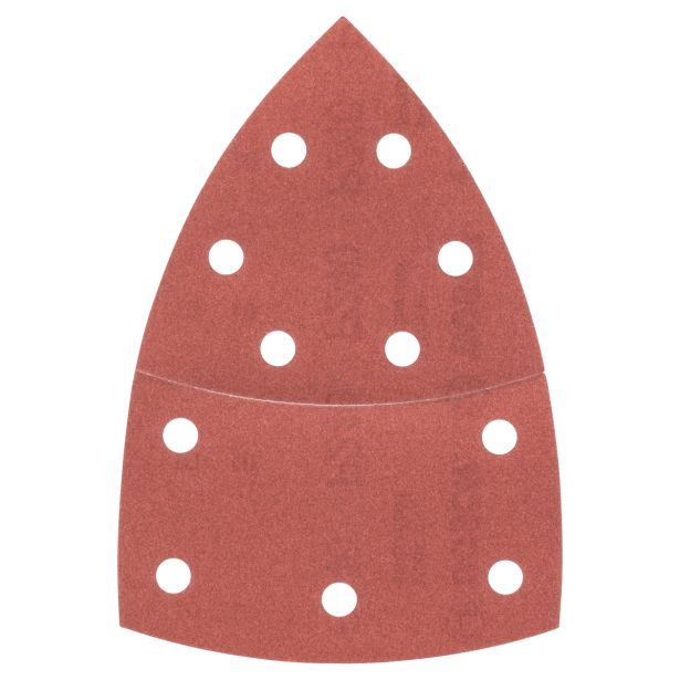 DELTA/VEČNAM BRUSNI LIST BOSCH 10-DELNI SET C430 RDEČ 102X62/93MM G240 11LUKENJ