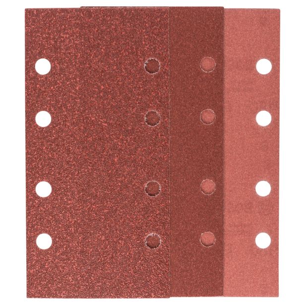 SAMOPRITDILNI BRUSNI LIST BOSCH 10-DELNI SET C430 RDEČ 93X185 MM K60/120/240