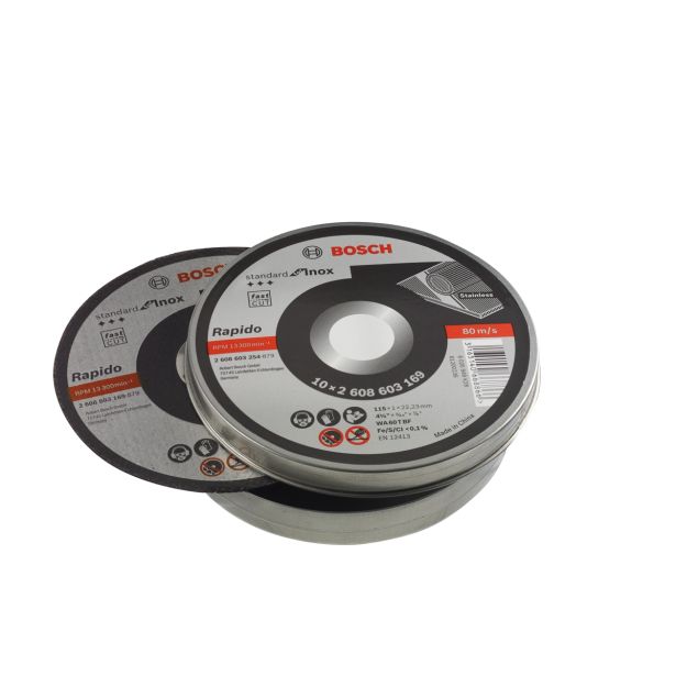 REZALNA PLOŠČA ZA RF BOSCH 10-DELNI SET V PLOČEVNIKI 115X1X22.23 MM