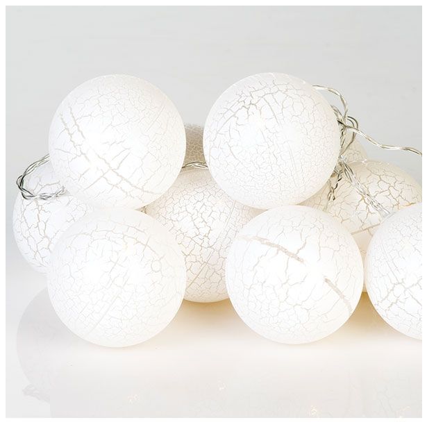 LUČKE MQ 10 LED KROGLE TOPLO BELE FI 8 CM BATERIJSKE