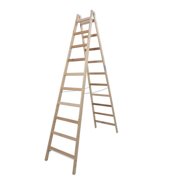 PROSTOSTOJEČA LESTEV KRAUSE 10 STOPNIČNA LESENA