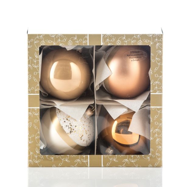 STEKLENA BUNKA GLOSSTYLE 100 MM 4/1 ŠAMPANJEC 2 Z IN 2 BREZ DEKORJA