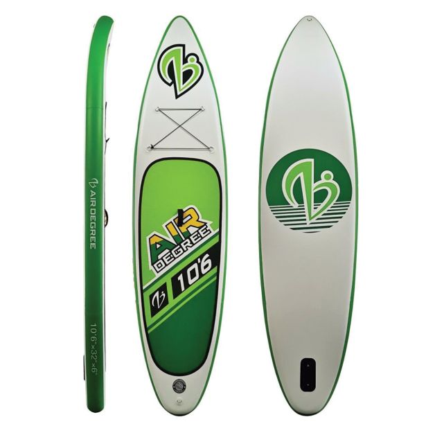 SUP DESKA AIR DEGREE GREEN 10.6X32X6 S 4 DELNIM SUP/KAJAK ALU VESLOM