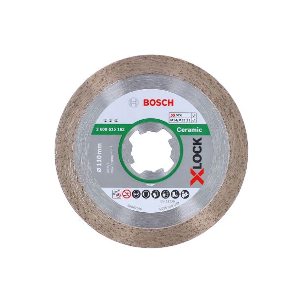 DIAMANTNA REZALNA PLOŠČA BOSCH 110X22.23X1.8X10 MM X-LOCK ZA KERAMIKO