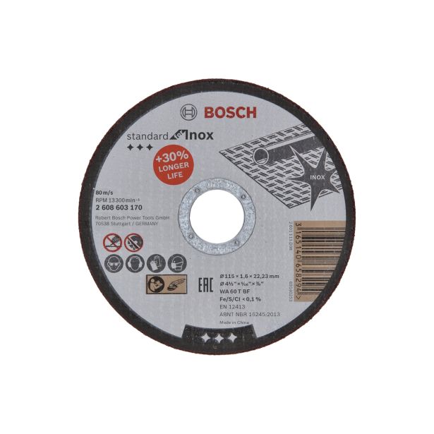 REZALNA PLOŠČA ZA RF BOSCH 115X1.6X22.23 MM WA 60 T BF