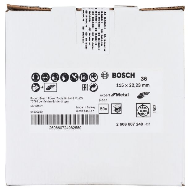 FIBERFLEX DISK ZA KOVINO BOSCH 115X22 MM Z36 R444