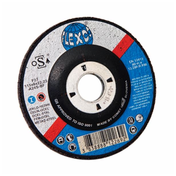 BRUSNA PLOŠČA ZA JEKLO COMET 115X6X22 MM A24SBF