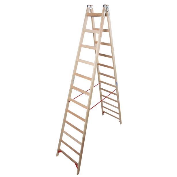 PROSTOSTOJEČA LESTEV KRAUSE 12 STOPNIČNA LESENA