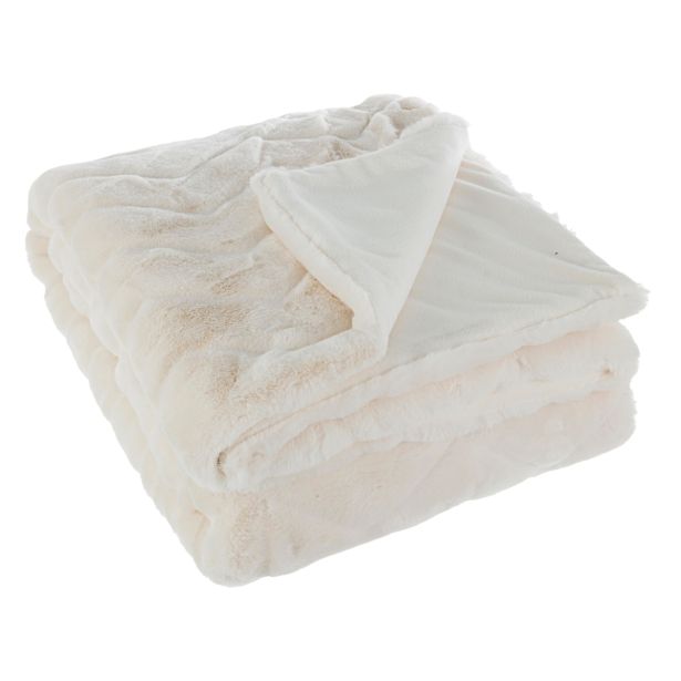 DEKORATIVNA ODEJA BIZZOTTO 120X150 CM CHANTEL BELA