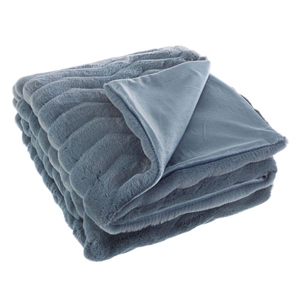 DEKORATIVNA ODEJA BIZZOTTO 120X150 CM CHANTEL MODRA