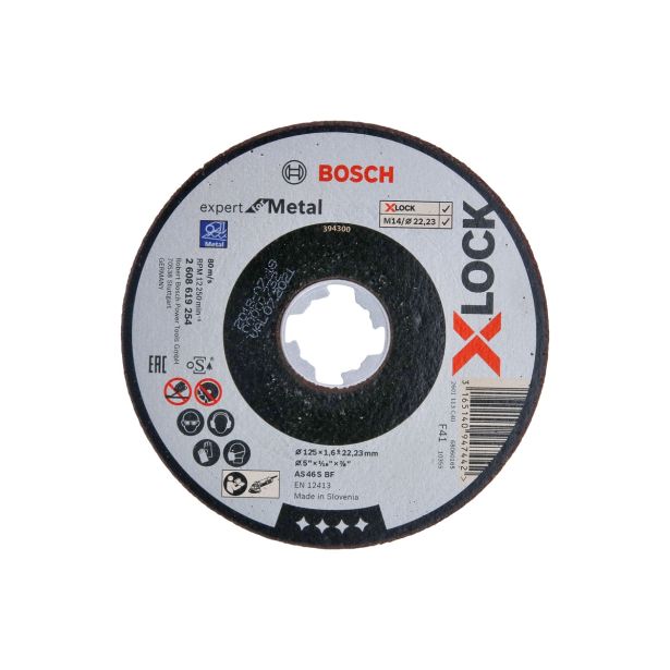 REZALNA PLOŠČA ZA JEKLO BOSCH 125X1.6X22.23 MM X-LOCK AS 46 S BF