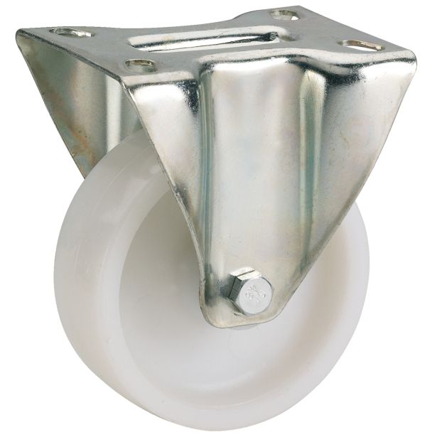 KOLO S STABILNO VILICO DÖRNER + HELMER 125X35MM PLOŠČA 100X85MM POLIAMID, BEL