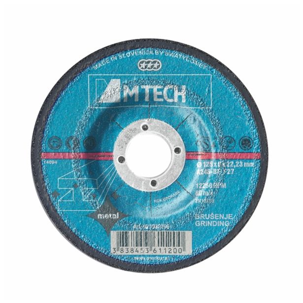 BRUSNA PLOŠČA ZA JEKLO MTECH 125X6X22 MM A24P-BF