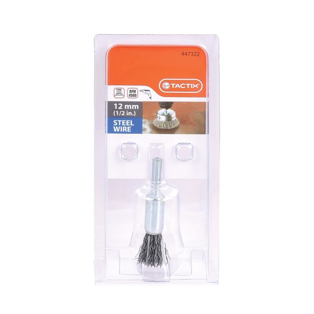 ŽIČNA ČELNA ŠČETKA Z OSJO TACTIX 12MM ČOPIČASTA FE 0.30MM OS 6MM