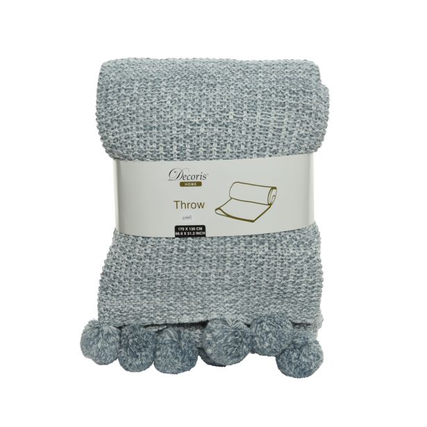 DEKORATIVNA ODEJA 130X170 CM S COFKI, MODRA