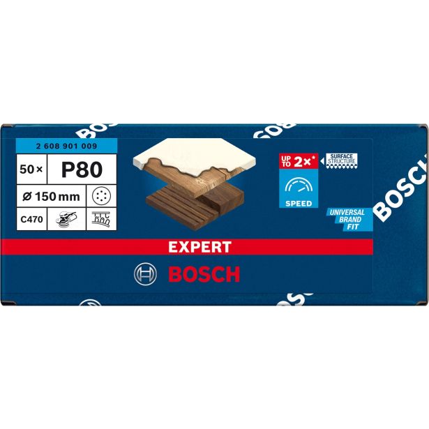 SAMOPRITRILNI BRUSNI DISK BOSCH 150MM 6 LUKENJ G80 EXC470 ZA LES IN BARVO