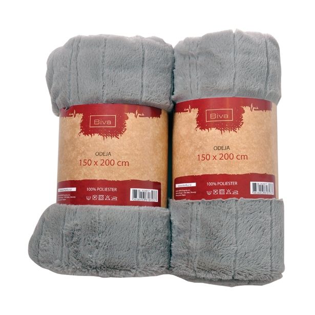 DEKORATIVNA ODEJA BIVA 150X200 CM BRIGITE SIVE BARVE