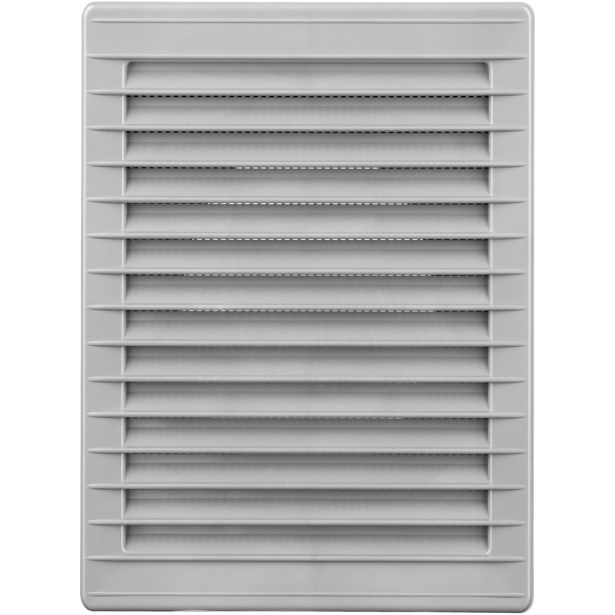 ZRAČNIK BREZ REGULACIJE AIRROXY 170X240 SIV Z MREŽICO NOTRANJA DIM. 140X210