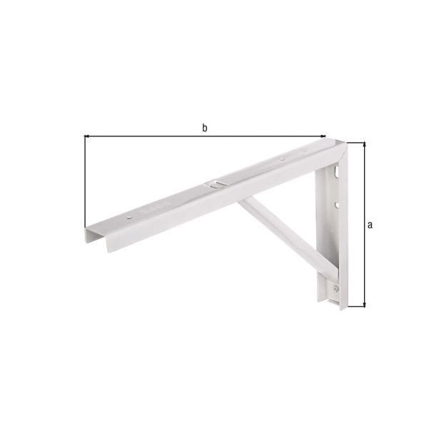 KOVINSKI NOSILEC POLICE 175X300 MM, GALV., BEL U PROFIL