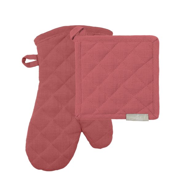 PRIJEMALKA ATELIER 17X17 CM IN ROKAVICA 18X30 CM ROZA