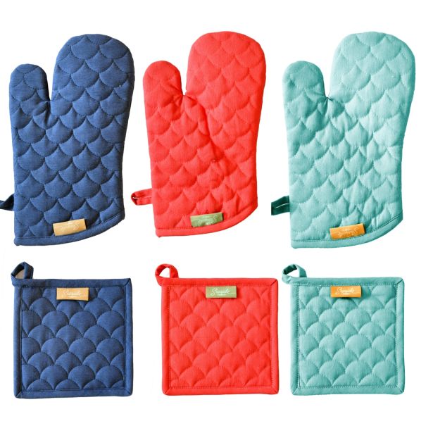 PRIJEMALKA AMO LA CASA 17X17 CM IN ROKAVICA 18X30 CM SIRTAKI SORT