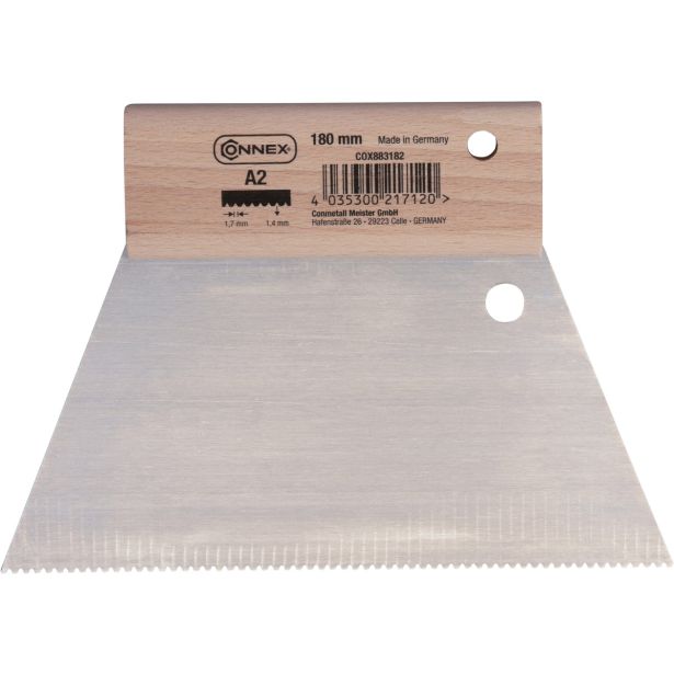 ZOBATA LOPATICA ZA LEPILO CONEX 180 MM ZOB A2 1,7X1,4 MM