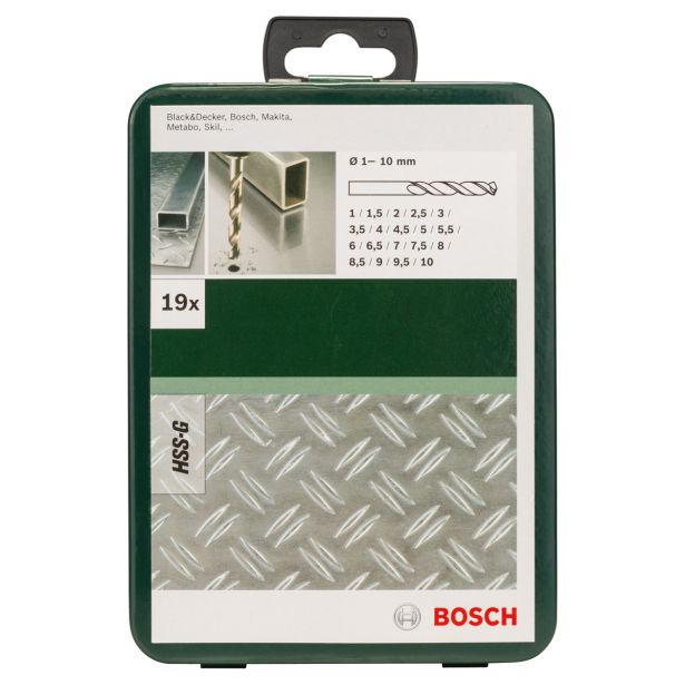 GRT. SVEDROV ZA KOVINO BOSCH 19-DELNI KOMPLET SVEDROV 1-10 MM HSS-G