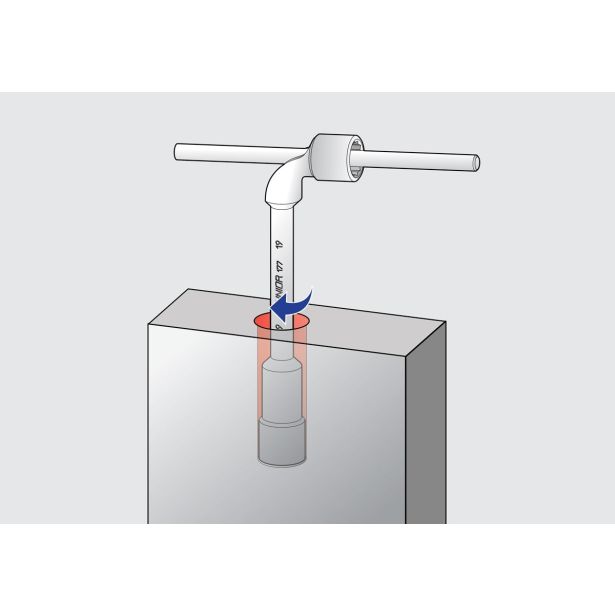 DVOSTRANSKI UPOGNJEN NASADNI KLJUČ UNIOR 19 MM ART. 177 (609094)