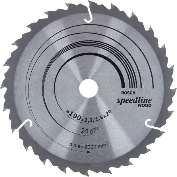 LIST ŽAGE ZA LES WIDIA BOSCH 190X20/16X2.2 ZOB 24