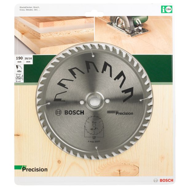 LIST ŽAGE ZA LES WIDIA BOSCH 190X20X2.5 ZOB 48