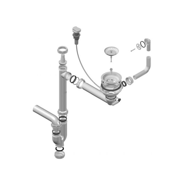 PVC SIFON ZA KORITO ALVEUS 1XSP 114-OP POP-UP-N ECO-KV MTP