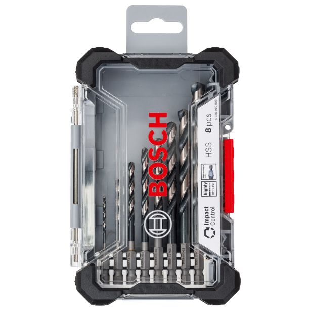 GRT. SVEDROV ZA KOVINO BOSCH 2-10 MM M-KOVČEK 8-DELNI KOMPLET SVEDROV