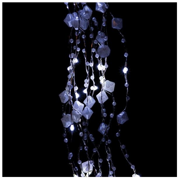 LUČKE MQ 200 MINI LED S PERLAMI OKROGLE TOPLO BELE 10 VEJ