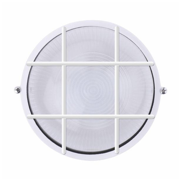 OKROGLA LED LADIJSKA SVETILKA 6W LED DL V BELI BARVI S KOVINSKO MREŽO