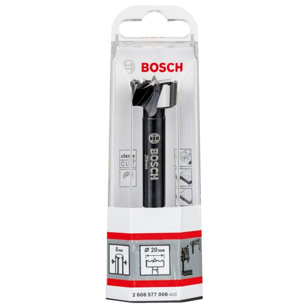 SVEDER ZA GRČO, HSS BOSCH 20X90 MM D=8MM DIN 7483G FORSTNER