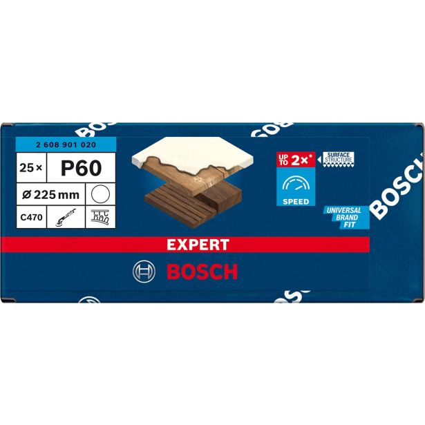 SAMOPRITRILNI BRUSNI DISK BOSCH 225MM BREZ LUKENJ G60 EXC470 ZA STENE