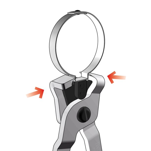 KLEŠČE ZA CEVNE OBJEMKE UNIOR 230 MM ZA OETIKER OBJEMK ART. 2078/2BI