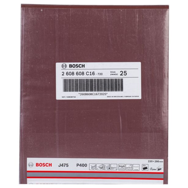 BRUSNI PAPIR FORMAT BOSCH 230X280 MM P400 J475 FLEKSIBILNO PLATNO