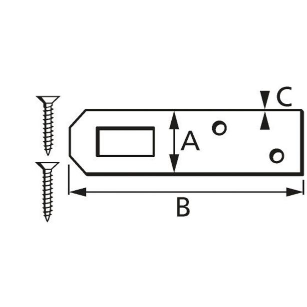 OBEŠALO ZA PRITRDITEV PULTA 24X36X1.0 V ZAVITKU JE 6 KOS