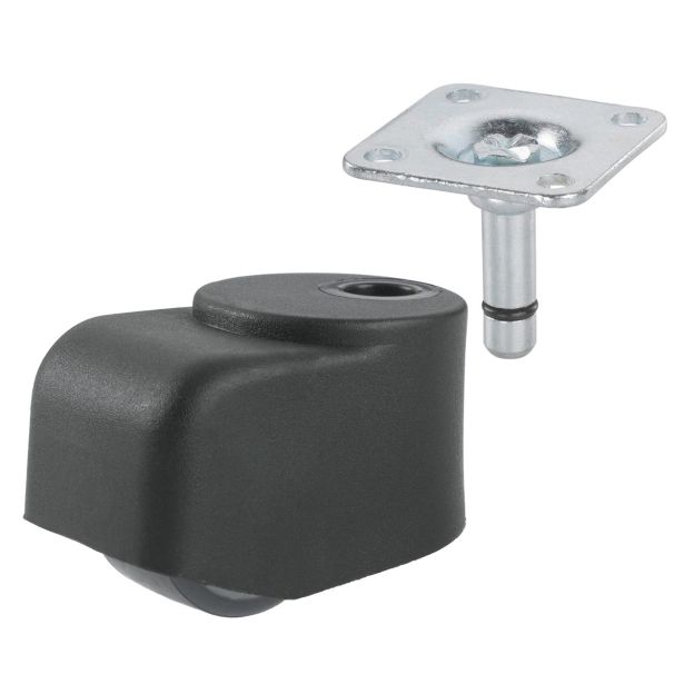 POHIŠTVENO KOLO DÖRNER + HELMER 25MM PLOŠČA 38X38MM MEHKA TLA