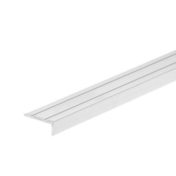 STOPNIŠČNI ALU PROFIL CEZAR 25X10MM 1M SREBRN SAMOLEPILNI