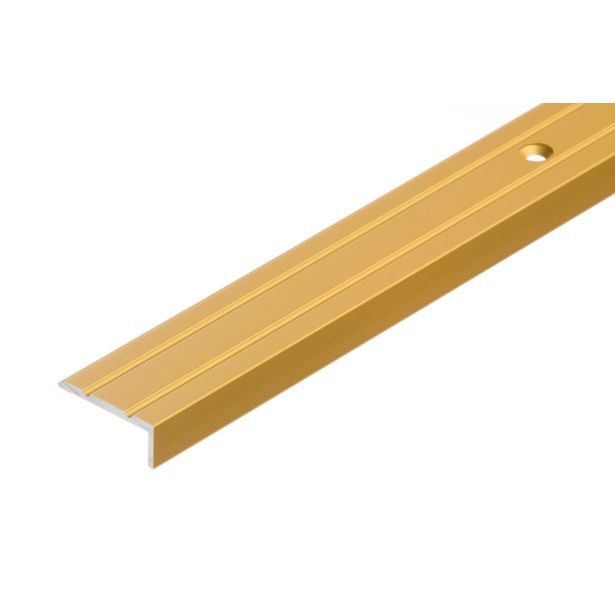 STOPNIŠČNI ALU PROFIL CEZAR 25X10MM 2.5M ZLAT