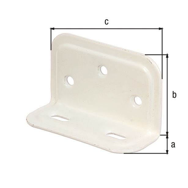 KOTNIK ALBERTS 25X40X70 MM NASTAVLJIV ŠIROK BELE BARVE