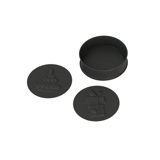 PEKAČ KAISER 26 CM ZA TORTO 1 DNO RAVN + 2 DNA Z MOTIVOM