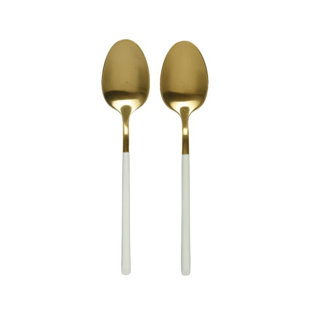 JEDILNI PRIBOR, ŽLICA 2/1 DESERTNA MAT ZLATA / INOX
